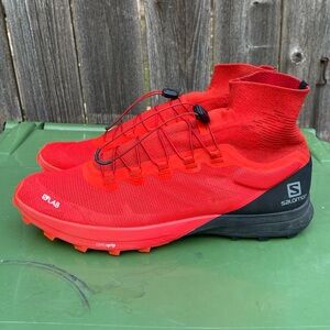 Salomon S/LAB Red and Black Men's Shoes